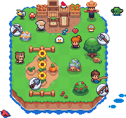 Sunflower Land web3 farming game map — player island on Solana blockchain