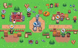 Pumpkin Plaza town area — complete NPC deliveries in Sunflower Land Web3 game